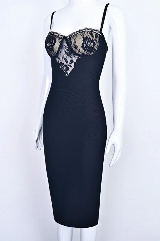 Larissa Bodycon Dress - Classic Black - Image 9