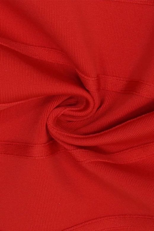 Leah Bodycon Dress - Lipstick Red - Image 7