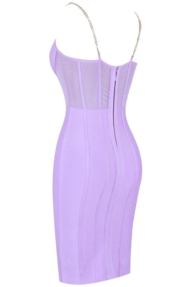 Leah Bodycon Dress - Violet Purple - Image 3