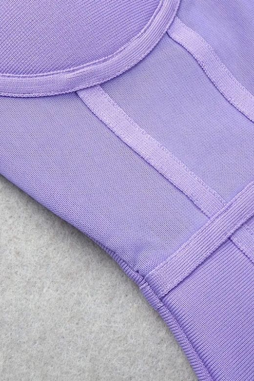 Leah Bodycon Dress - Violet Purple - Image 9