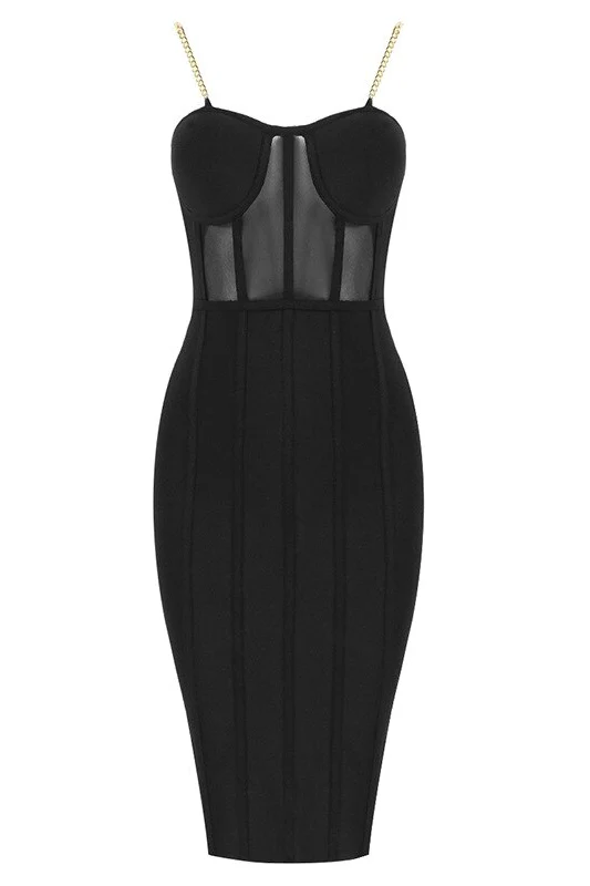 Leah Bodycon Dress - Classic Black - Image 2
