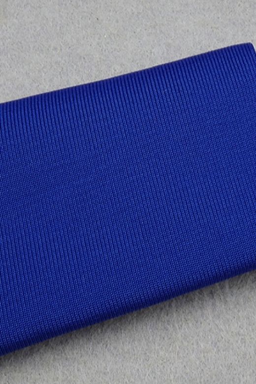 Lela Long Sleeve Bandage Midi Dress - Royal Blue - Image 10