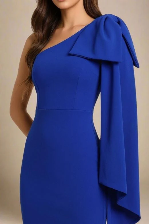 Lela Long Sleeve Bandage Midi Dress - Royal Blue - Image 4