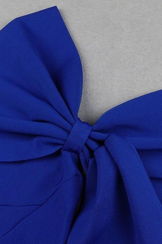 Lela Long Sleeve Bandage Midi Dress - Royal Blue - Image 9