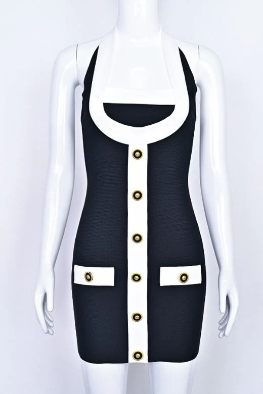 Leone Bandage Mini Dress - Classic Black - Image 5