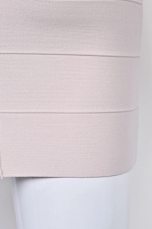 Lisa Long Sleeve Bandage Mini Dress - Cream - Image 12