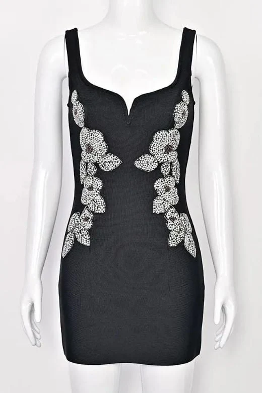Livia Bodycon Mini Dress - Classic Black - Image 7