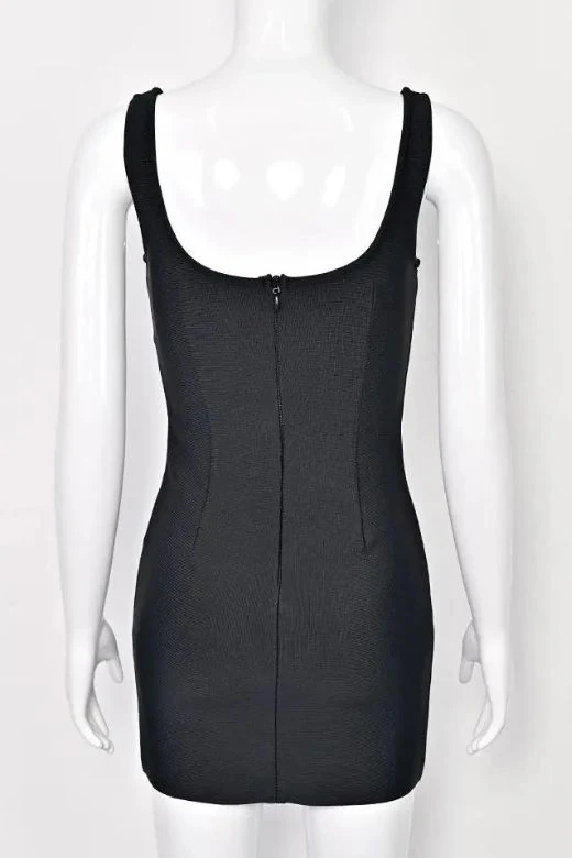 Livia Bodycon Mini Dress - Classic Black - Image 9