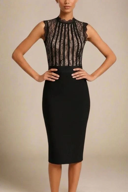 Lori Bodycon Dress - Classic Black - Image 5