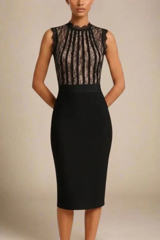 Lori Bodycon Dress - Classic Black - Image 6