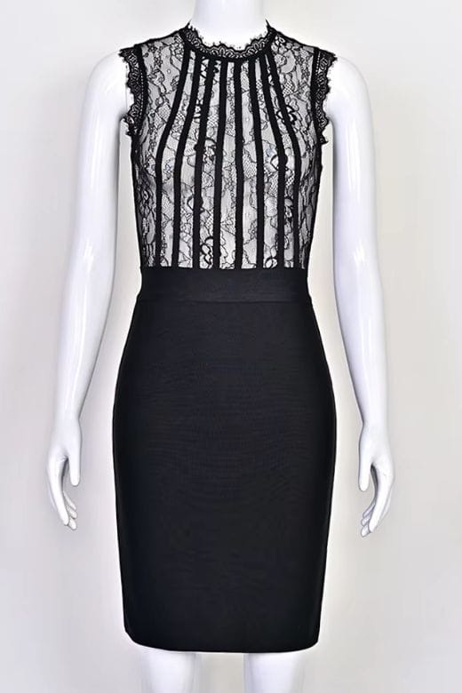 Lori Bodycon Dress - Classic Black - Image 7
