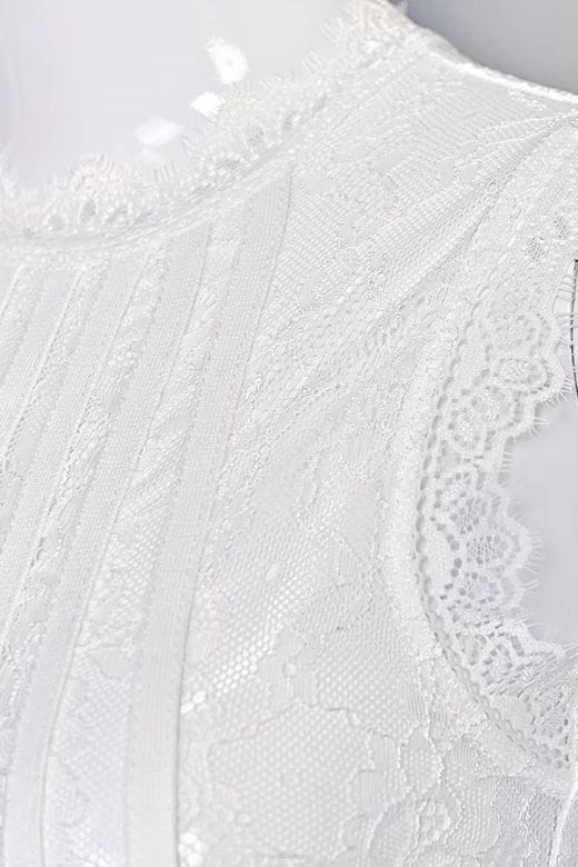Lori Bodycon Dress - White Pearl - Image 10
