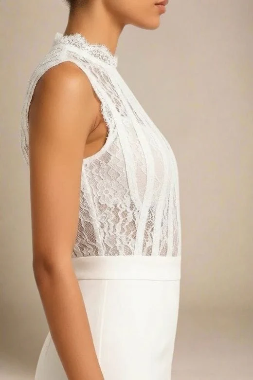 Lori Bodycon Dress - White Pearl - Image 2