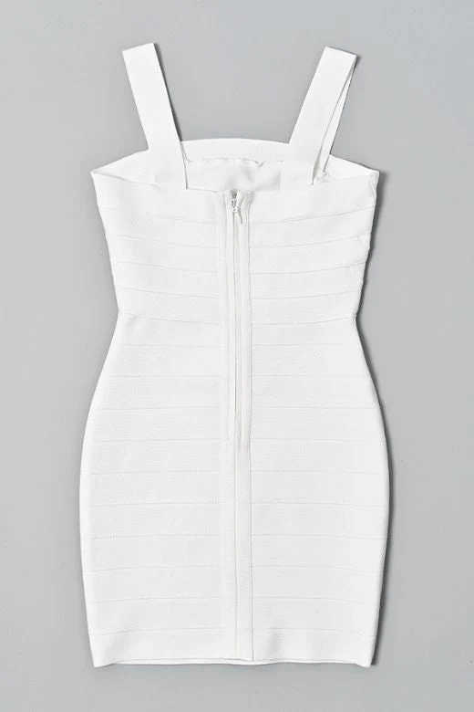 Madelyn Bandage Mini Dress - White Pearl - Image 8