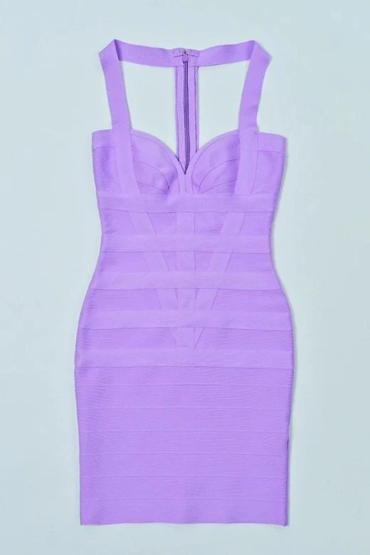 Madison Bandage Mini Dress - Violet Purple - Image 5
