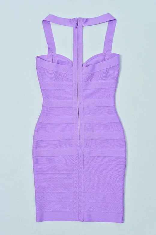 Madison Bandage Mini Dress - Violet Purple - Image 6