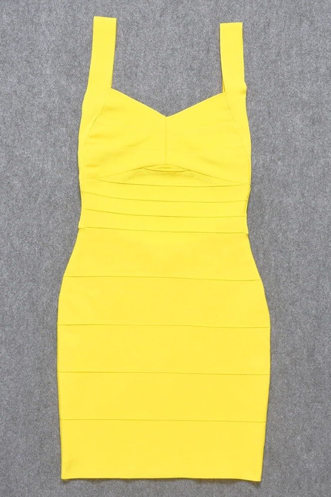 Maya Bandage Mini Dress - Sun Yellow - Image 6