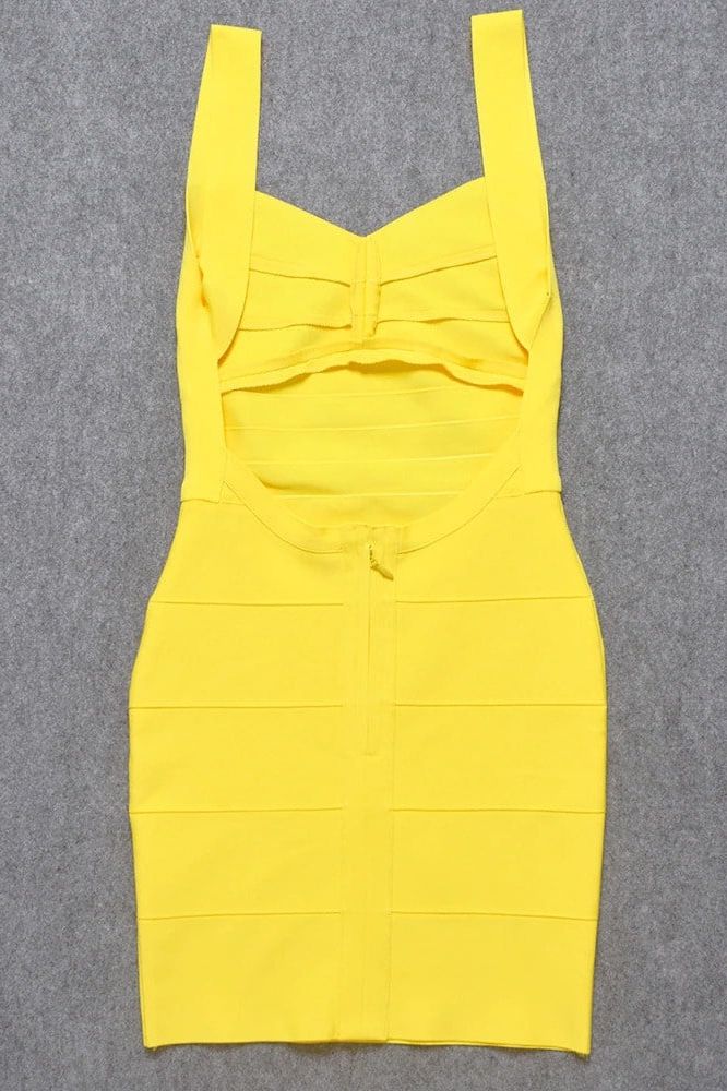 Maya Bandage Mini Dress - Sun Yellow - Image 7