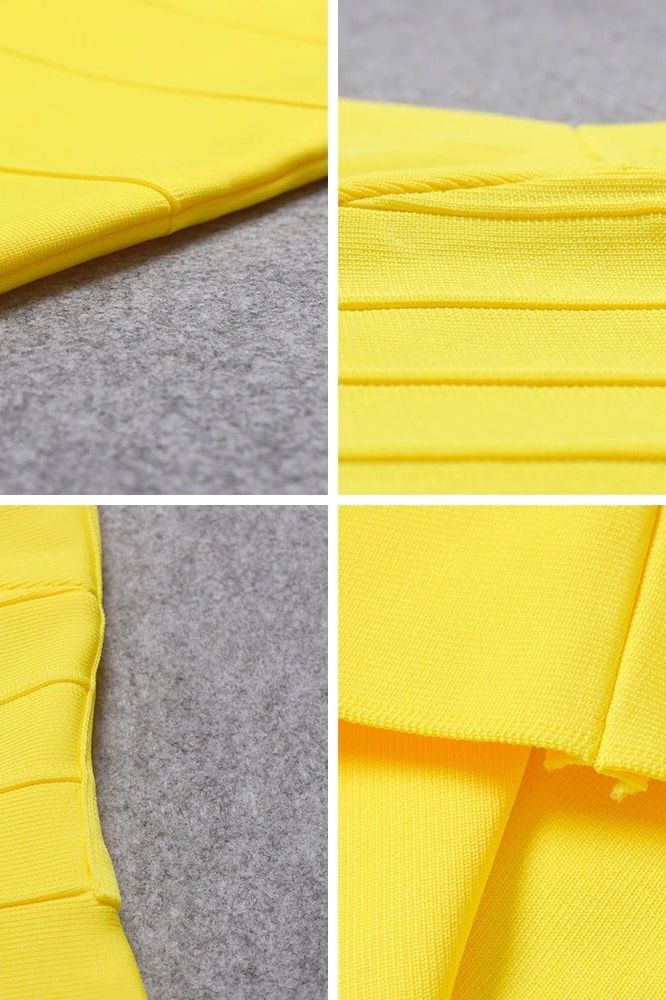 Maya Bandage Mini Dress - Sun Yellow - Image 8