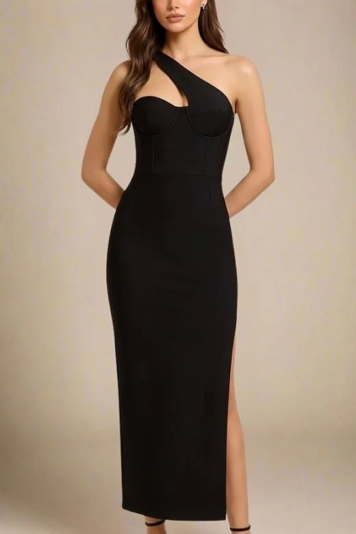 Mia Bodycon Midi Dress - Classic Black - Image 5