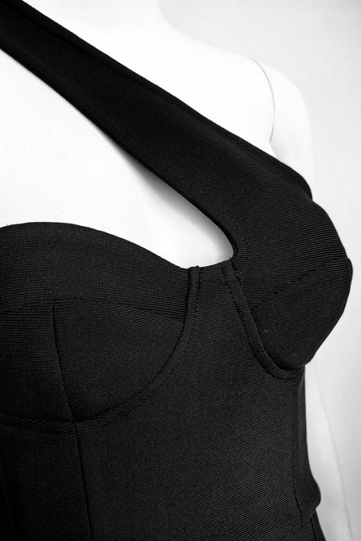Mia Bodycon Midi Dress - Classic Black - Image 8