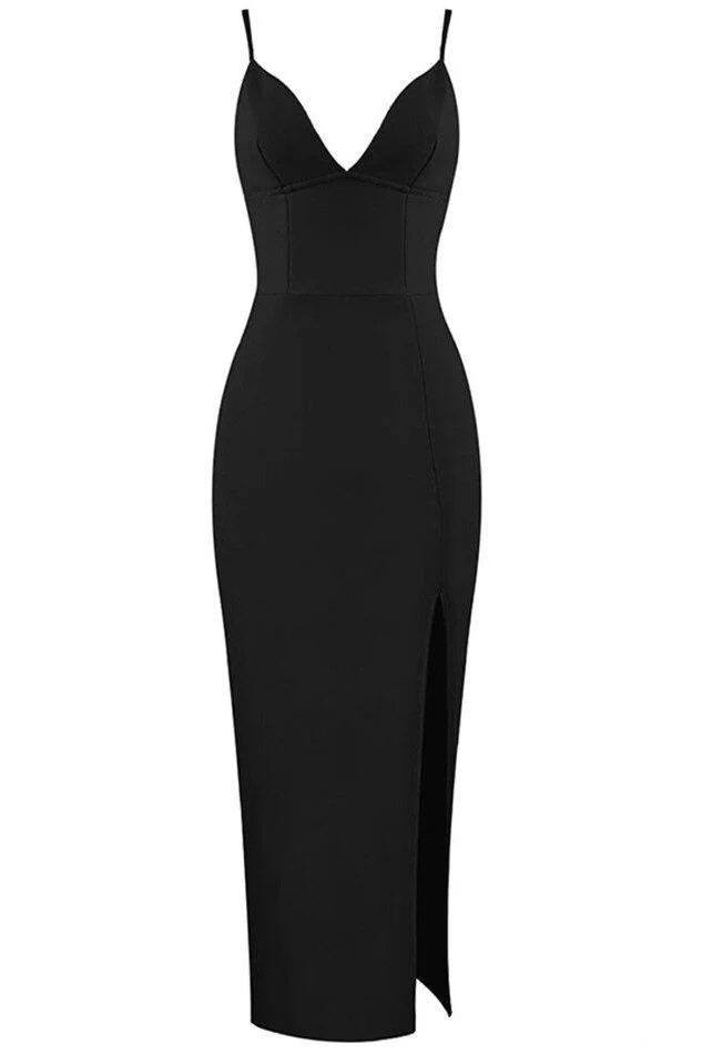 Milan Bandage Midi Dress - Classic Black - Image 2