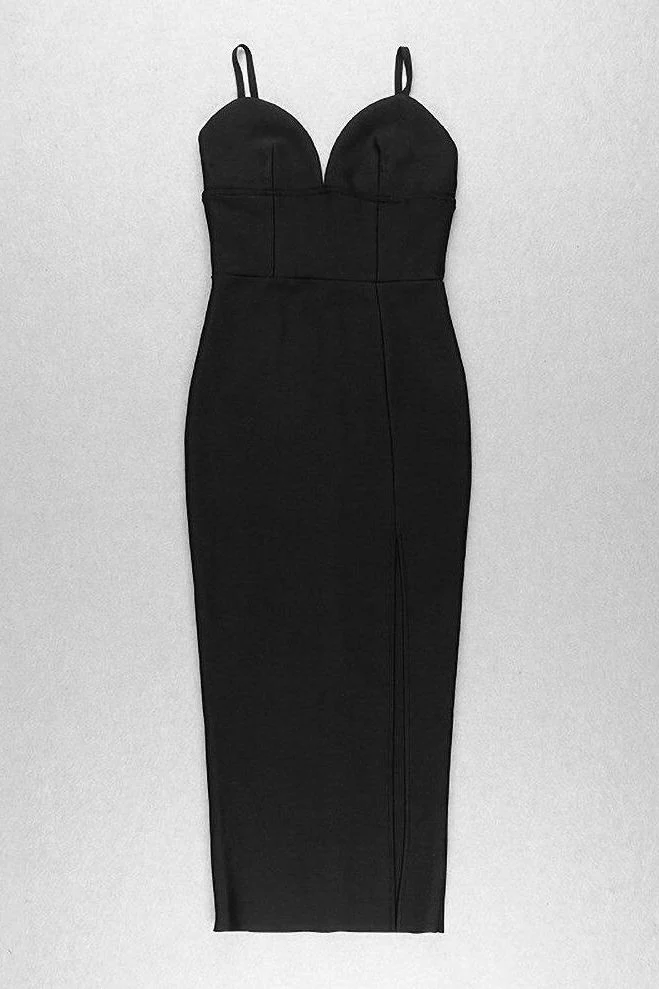 Milan Bandage Midi Dress - Classic Black - Image 6