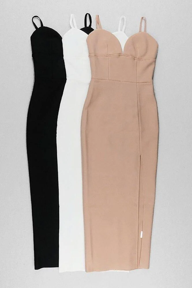 Milan Bandage Midi Dress - Nude - Image 6