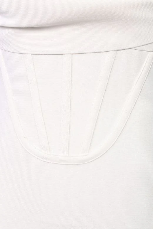 Miles Bodycon Midi Dress - Pearl White - Image 9