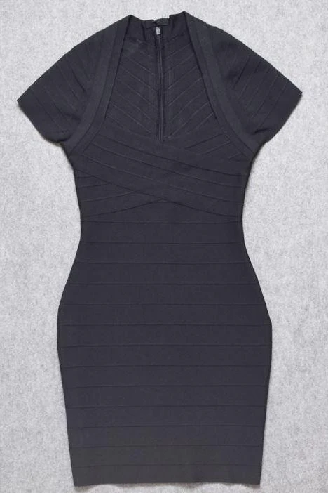 Miranda Bandage Mini Dress - Classic Black - Image 8