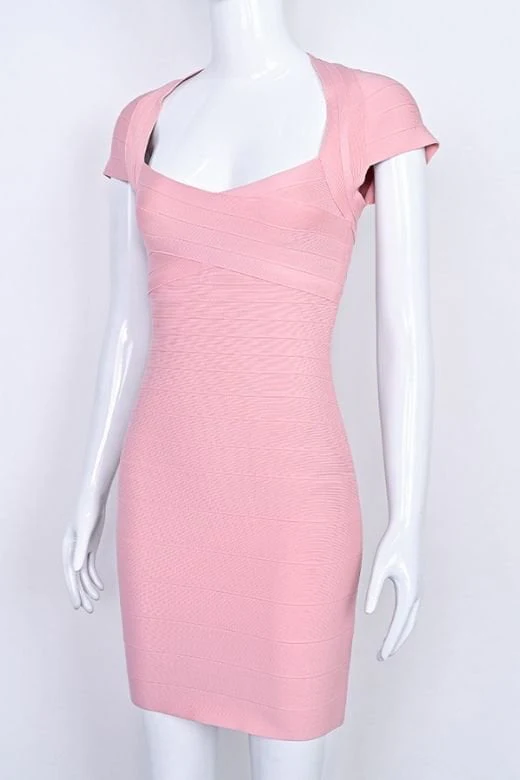 Miranda Bandage Mini Dress - Ballet Pink - Image 10