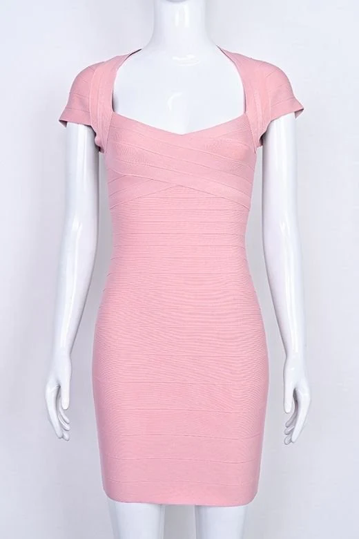 Miranda Bandage Mini Dress - Ballet Pink - Image 9