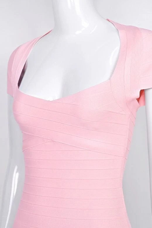 Miranda Bandage Mini Dress - Dusty Pink - Image 11