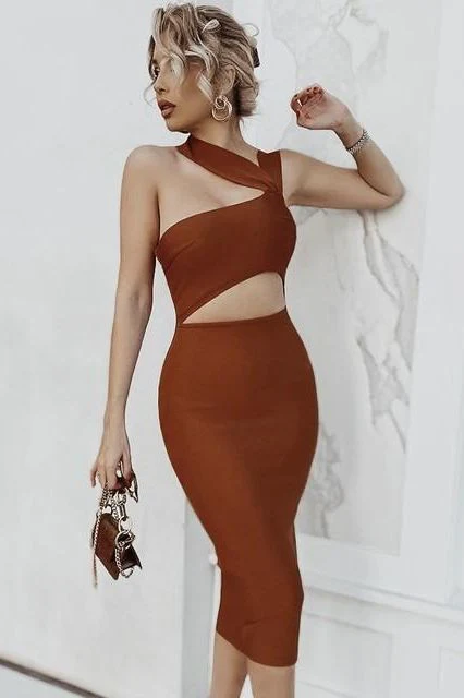 Molly Bandage Midi Dress - Navy Blue - Image 7