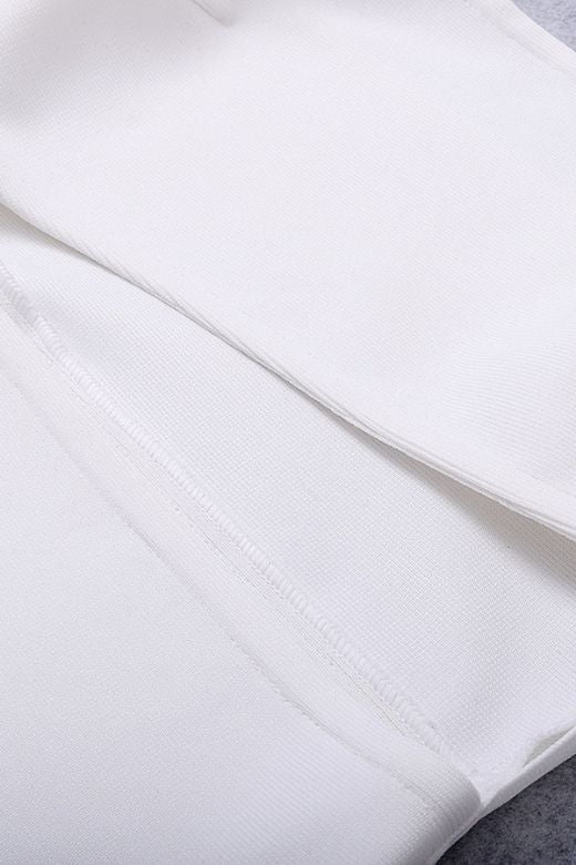 Molly Bandage Midi Dress - White Pearl - Image 10