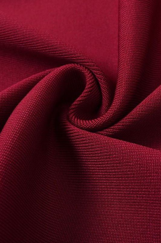 Molly Bandage Midi Dress - Red Wine - Image 10