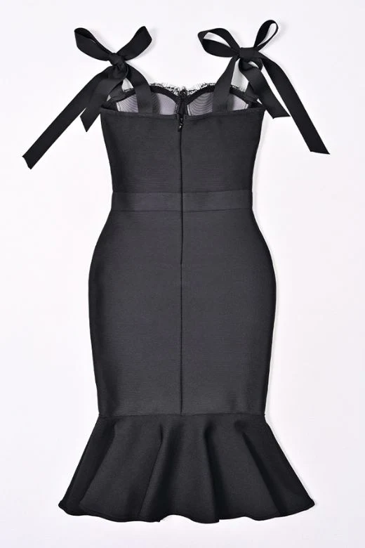 Nora Bandage Midi Dress - Classic Black - Image 7
