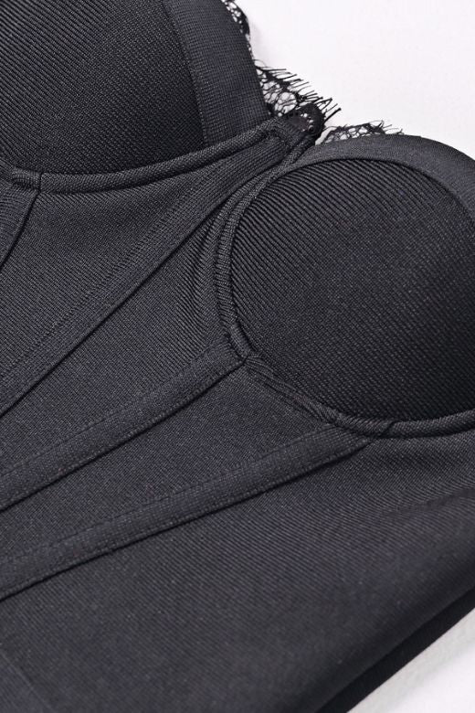 Nora Bandage Midi Dress - Classic Black - Image 8