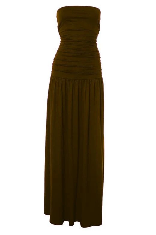 North Bodycon Wrap Midi Dress - Chocolate Brown (Sale) - Image 2