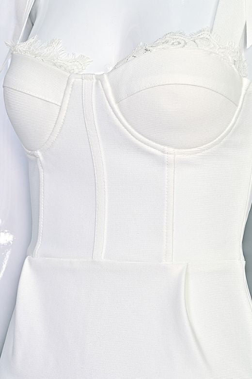Payton Bandage Dress - White Pearl - Image 10