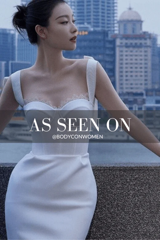 Payton Bandage Dress - White Pearl - Image 11