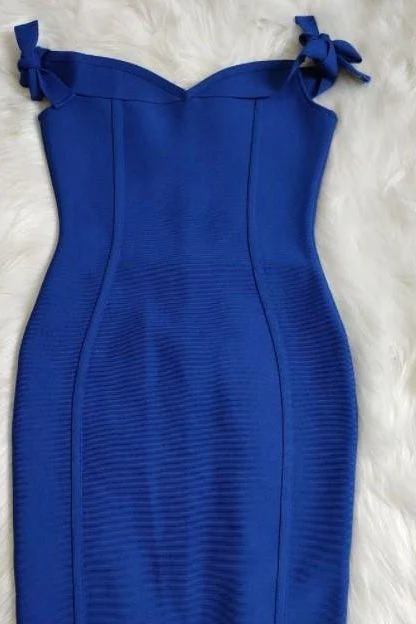 Penelope Bandage Mini Dress - Royal Blue - Image 7