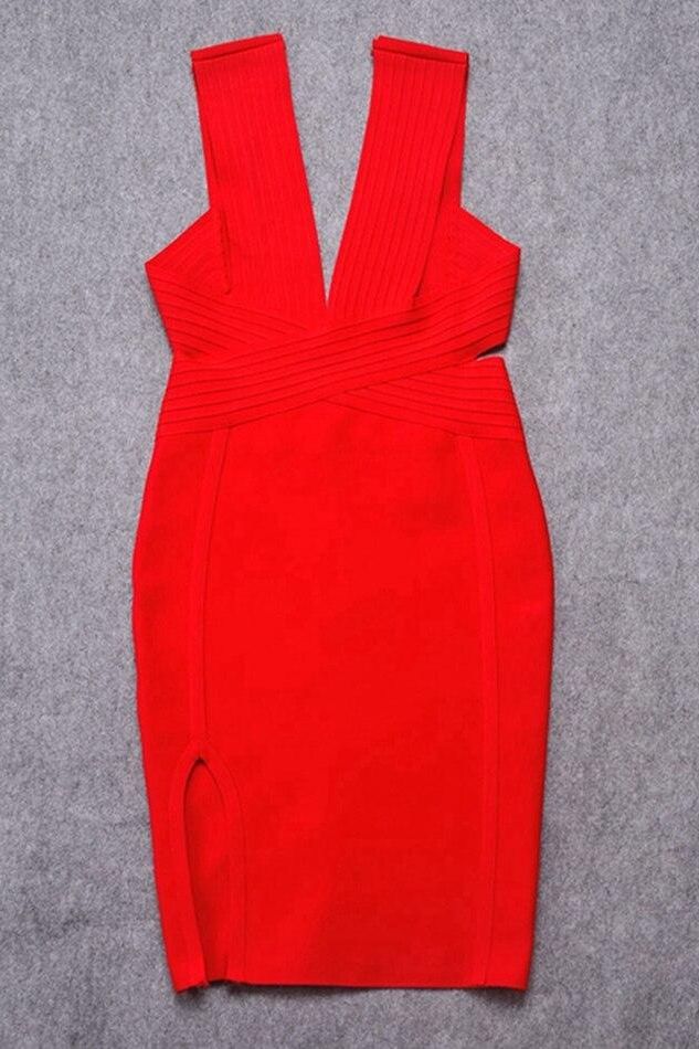 Pia Bandage Dress - Lipstick Red - Image 8