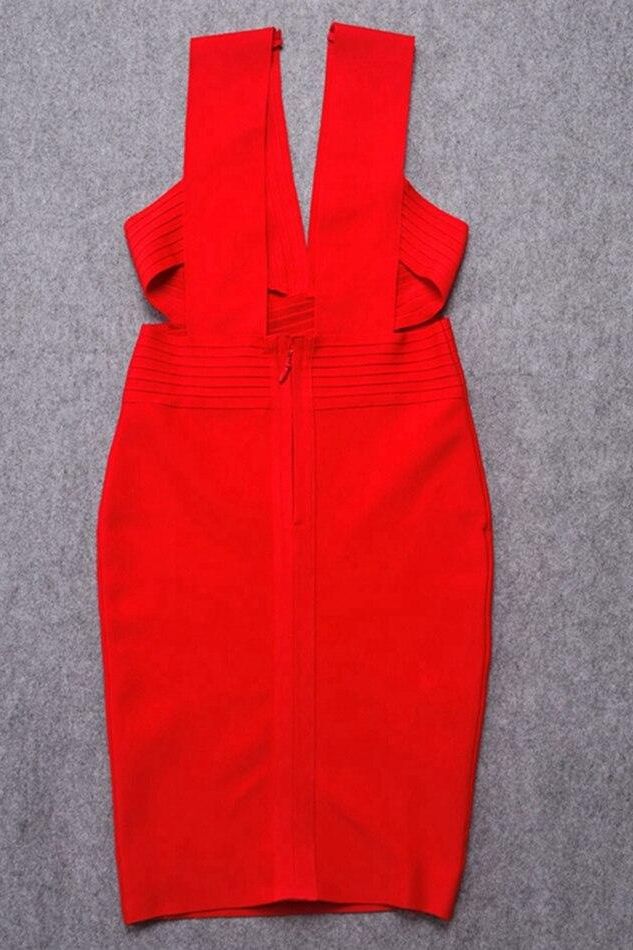 Pia Bandage Dress - Lipstick Red - Image 9