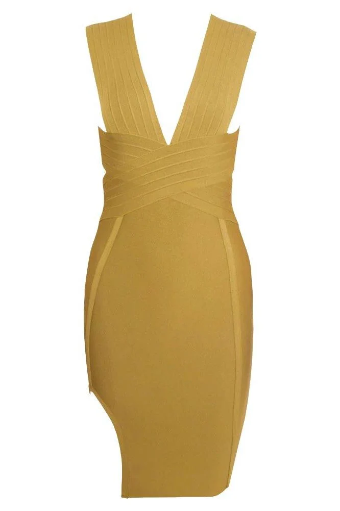 Pia Bandage Dress - Olive Green - Image 2