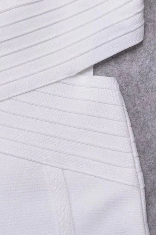 Pia Bandage Dress - White Pearl - Image 11