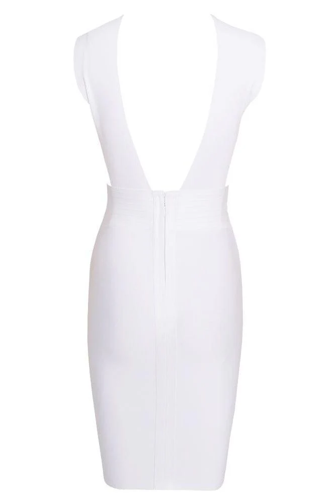 Pia Bandage Dress - White Pearl - Image 3