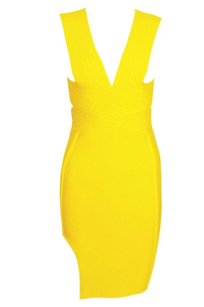 Pia Bandage Dress - Sun Yellow - Image 2