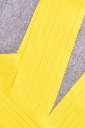 Pia Bandage Dress - Sun Yellow - Image 9