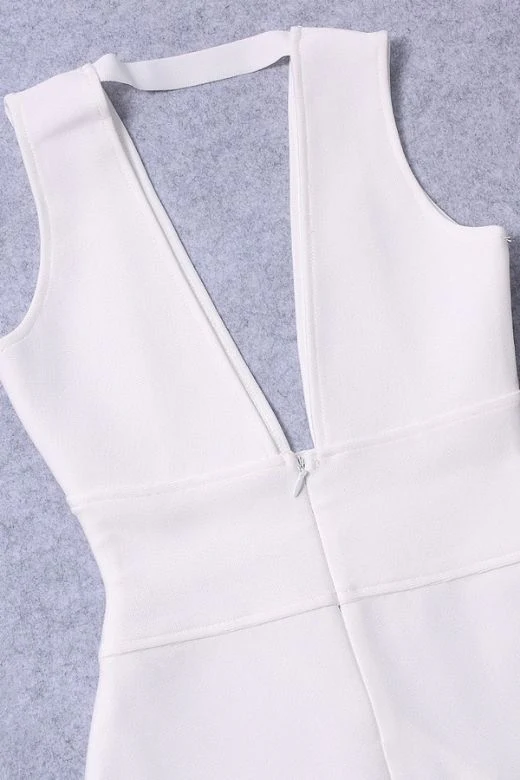 Pia Bandage Midi Dress - White Pearl - Image 8